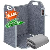 Sumeriy パネルヒーター 四面発熱 高温版 タイマー機能 遠赤外線 折り畳み式 デスクヒーター 安全保護 3段階温度調節 3/6/9時間タイマー 暖房器具 速暖 静音 暖房費節約 省エネ 乾燥しない 足元ヒーター 輻射式 ブランケット付 1.8m 延長噛み切り防止コード