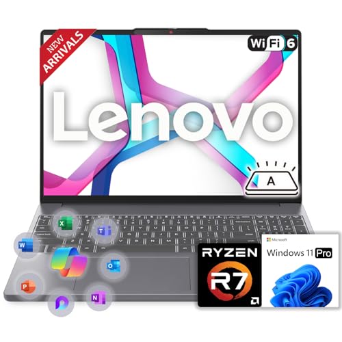 Lenovo 2026 New Generation 15.6" Business and Student Laptop | AMD Ryzen 7 5825U(Outperforms i9-10885H) |16GB RAM | 512GB SSD | Ultra Quiet Design | Long Battery Life | Wi-Fi 6 | Windows 11 Pro