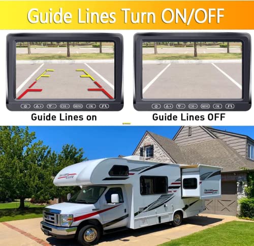 Rv Backup Camera Wireless Hd 1080P 2 Infrared Night Vision Bluetooth Rear View Cam 7‘’Dvr Touch Key Monitor Kit Adapter For Furrion Pre-Wired Rv Trailer Truck Camper Van Crane 4 Channels Dajkrtia K7 #TOP4