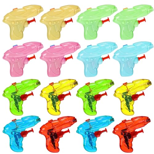 Mini pistola de água, 16 peças Mini Pistole Piccole Acqua, pistola de água para crianças, pistola de água pequena, Pistole ad Acqua per Bambini, per Gioco Spiaggia Giocattolo per Bambini per Feste piscina