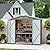 HARMIX 4x6 FT Endark Wood Heavy-Duty Metal Storage Shed with Lockable Sliding Doors, Waterproof and Anti-Corrosion, Air Vents for Garden, Backyard, Patio, and Lawn - Perfect for Tools, Bikes