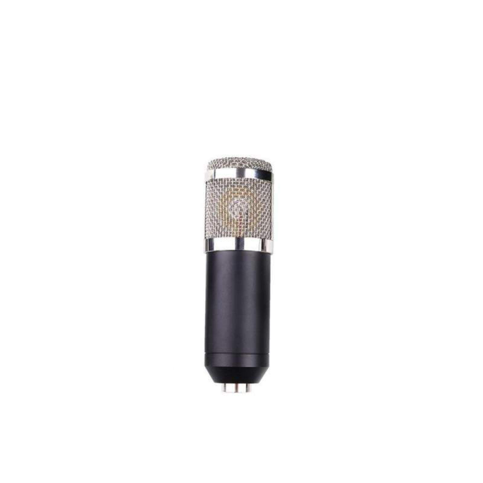 Microphone à condensateur pour studio d'enregistrement et kit karaoké PC noir