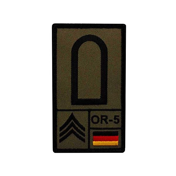 Café Viereck ® Stabsunteroffizier Bundeswehr Rank Patch mit Dienstgrad - Gestickt mit Klett – 9,8 cm x 5,6 cm
