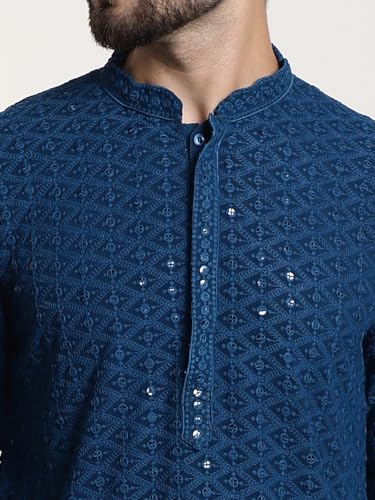 Image of SOJANYA (Since 1958 Men's Cotton Seqence Kurta & Pyjama with Nehrujacket