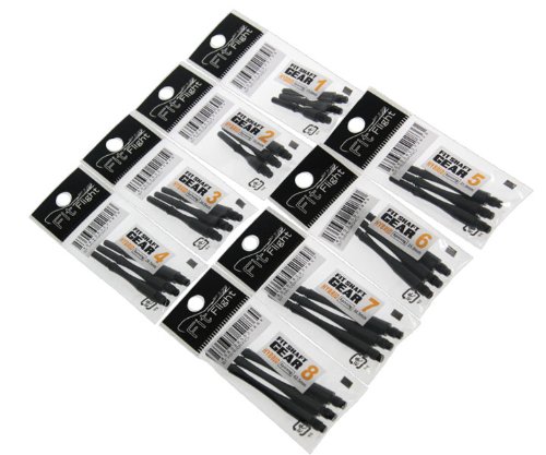 NineDartOut.us Fit Shaft Carbon White Pearl Normal 4 Pack (Spinning) (#5-31.0mm - Medium)