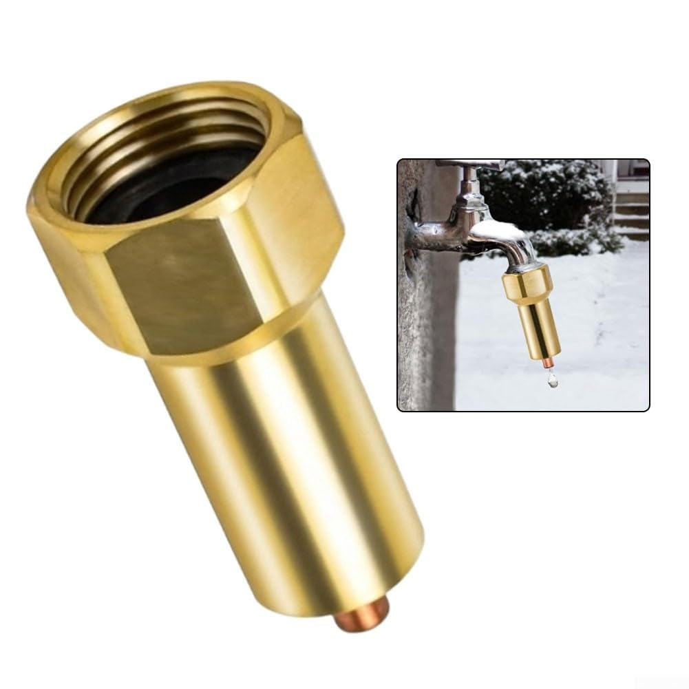 Válvula de grifo de latón resistente a las heladas, rosca Cali de 3/4 pulgadas, protección automática contra congelación, ideal para invernar mangueras de jardín y fontanería al aire libre
