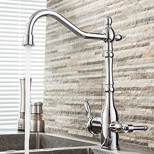 Robinet laiton pivotant NBYGSC au style antique pour cuisine