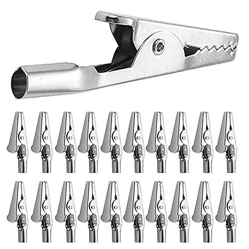 ThreeBulls 20Pcs 2" / 51mm Metal Alligator Clip Spring Clamps test line Crocodile