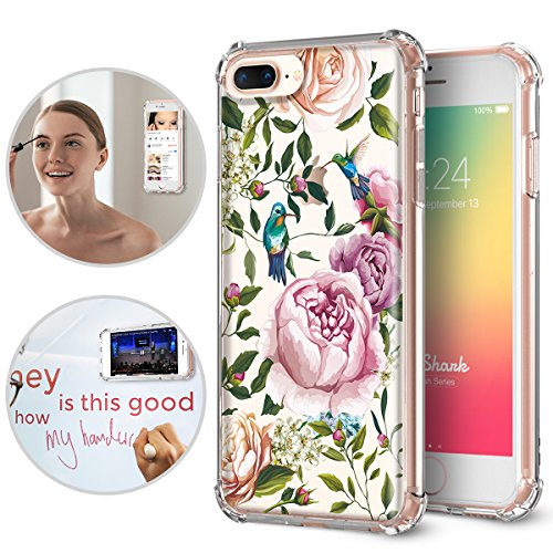 iPhone 6 6s 7 8 Plus Case, TiTishark Anti Gravity Flower Clear Print
