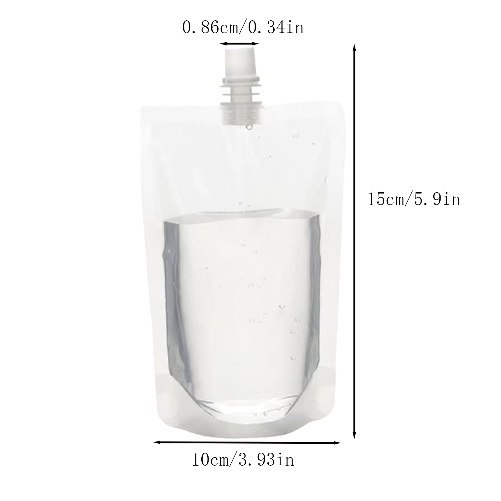 50 Pezzi Sacchetti per Bevande, Sacchetti Riutilizzabili per Bevande, per Il Riempimento di Acqua, Bevande, Succhi e Altri Liqui (200ml)