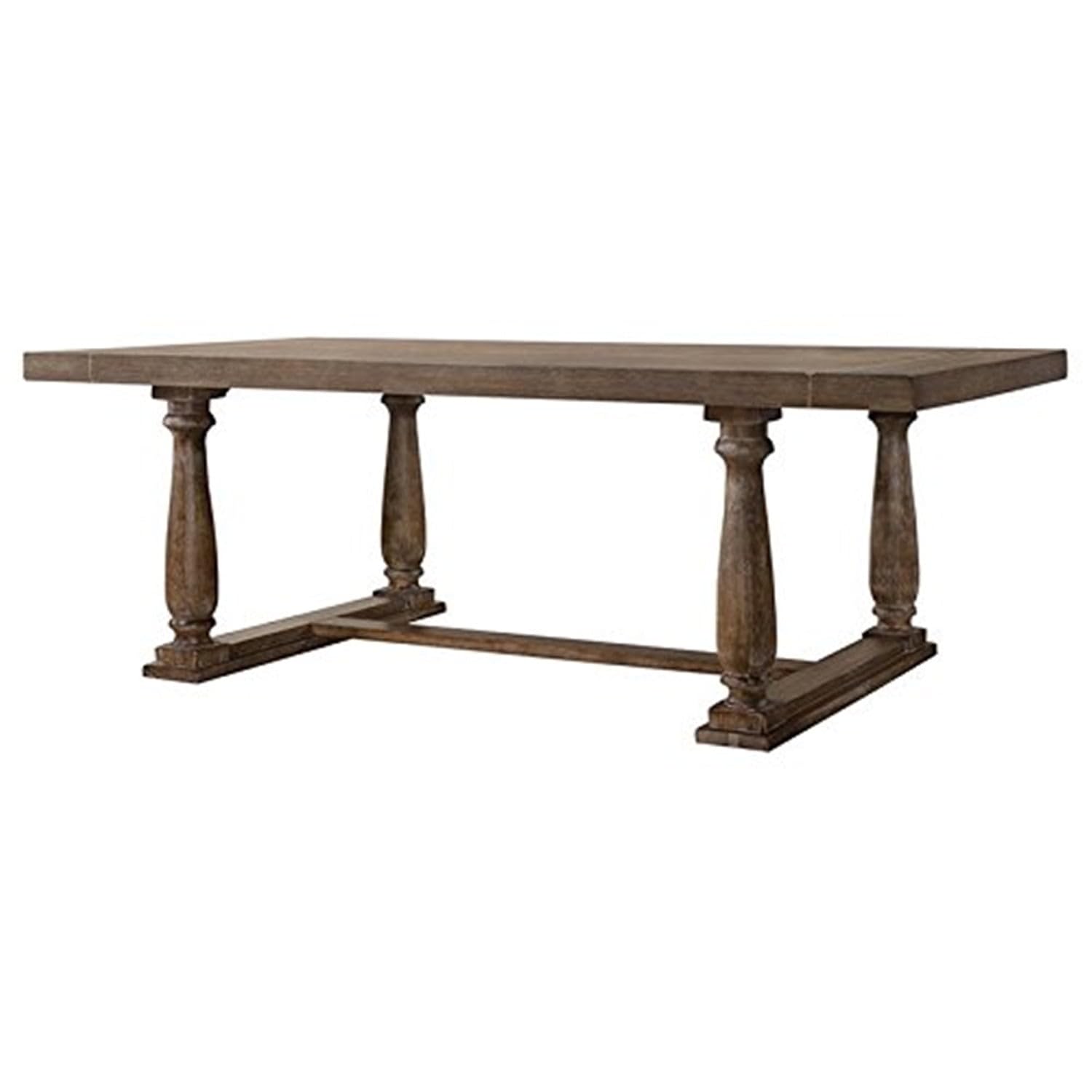 Amazon.com - Acme Bernard Trestle Dining Table in Weathered Oak