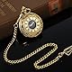 HICARER Vintage Gold Taschenuhr Stahl Herrenuhr mit Kette