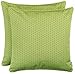 Brandsseller Outdoor Garten Kissen Dekokissen Wabenoptik Schmutz- und Wasserabweisend mit Reißverschluss ca. 45x45cm 2er-Vorteilspack Grün
