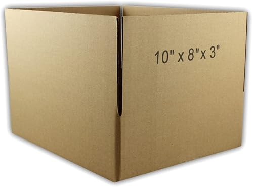 Miniatura 2 de EcoSwift 25 cajas de embalaje de la cartulina acanalada 10x8x3 que envían por correo los cartones móviles de la caja de envío