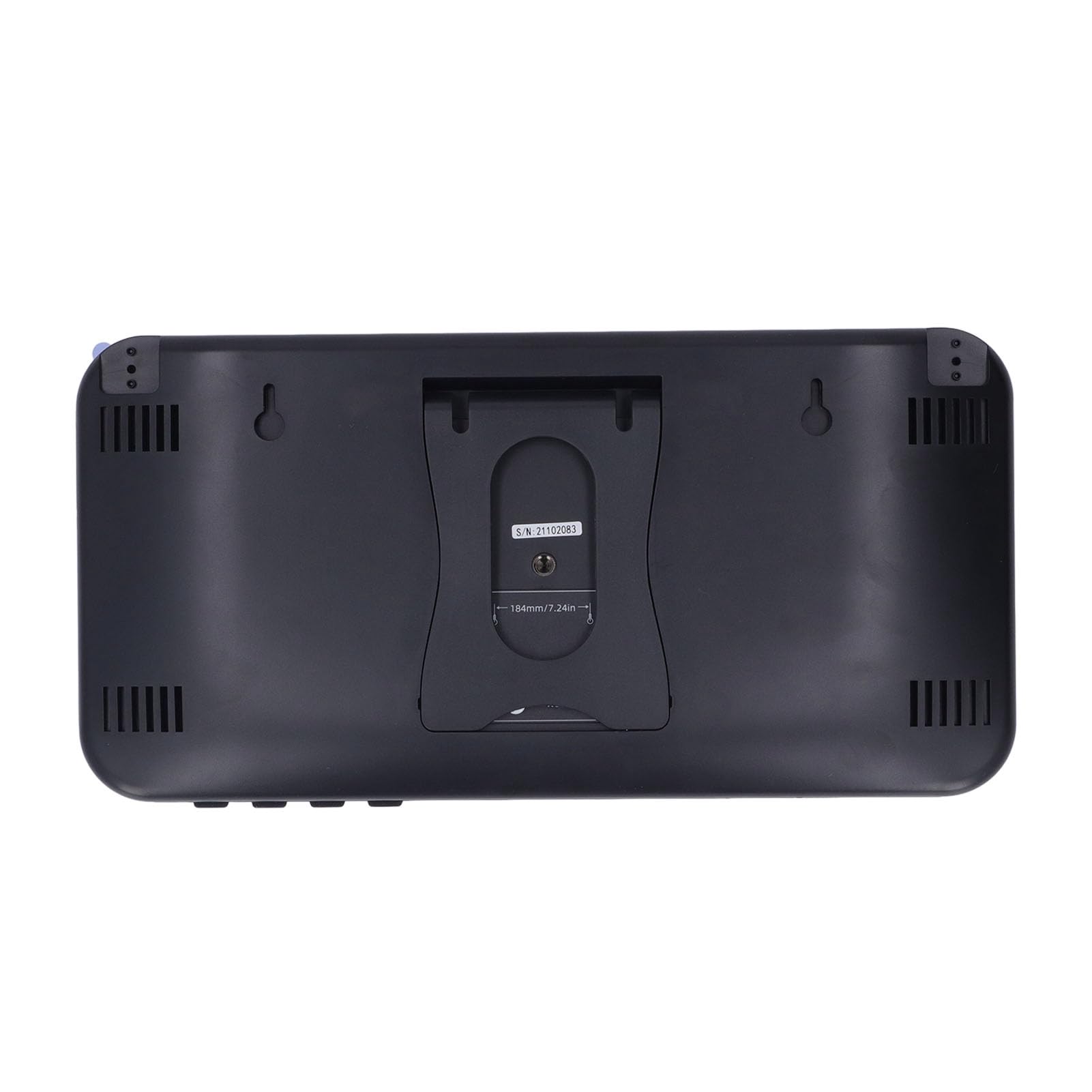 Medidor de temperatura y humedad higrómetro digital pantalla LED grande monitor de invernadero industrial sensor de alta precisión con alarma para oficina en casa ABS negro