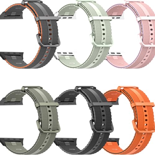 Athleisure Band Compatible with Apple Watch Bands For Men Women 40mm 41mm 38mm 42mm 44mm 45mm 46mm 49mm, Comfort Style durability Silicone Dressy Strap for iWatch Series 11 10 9 8 7 6 5 4 3 2 SE Ultra - image 7