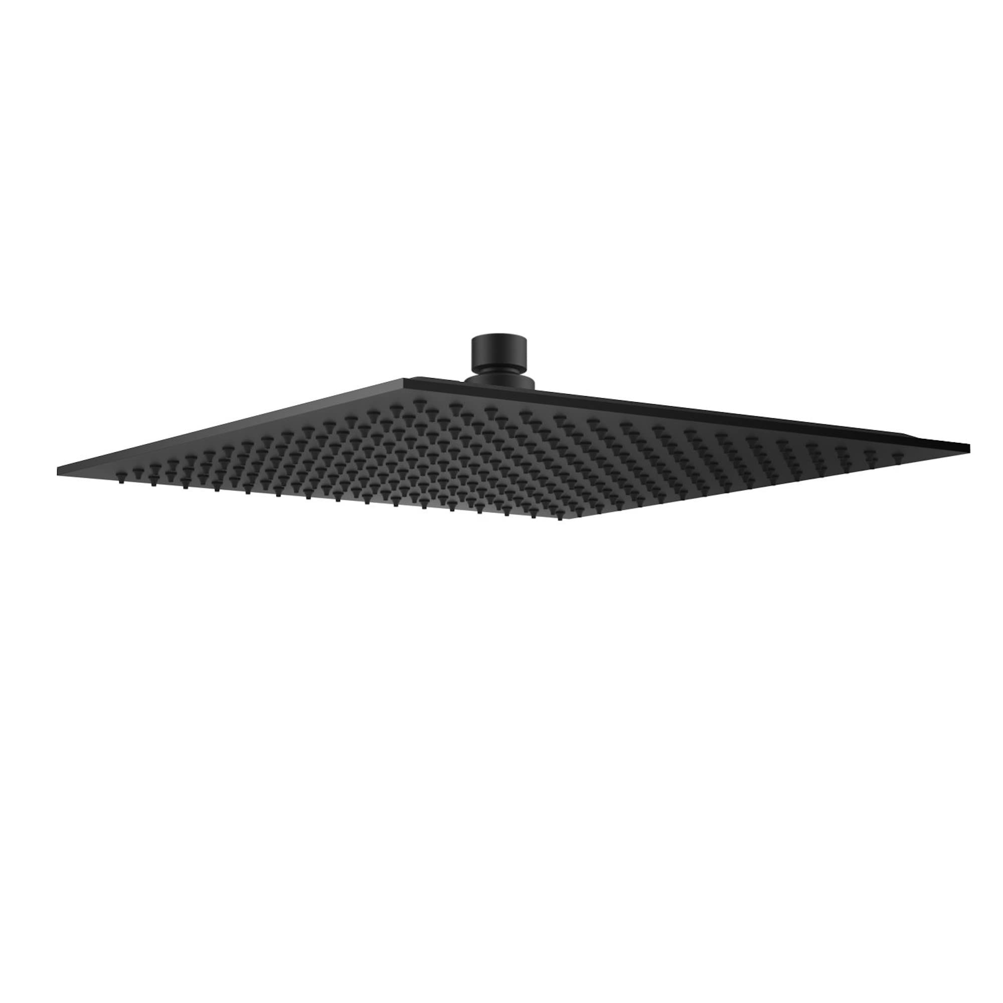 Enki Black R47, Square Ultra Slim Shower Head Stainless Steel Large 300Mm, Fixed Shower Heads, Ball Joint, High Pressure Shower Head