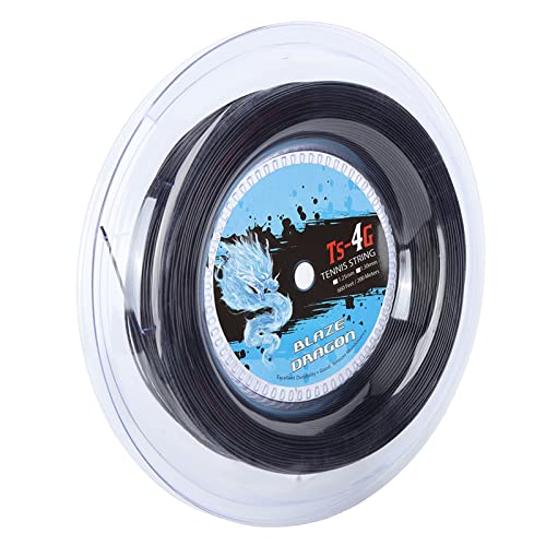 Polyester Tennis St Reel for Tennis Racket 200m Reel Tennis St Line le 1.30mm Thickness Ideal for Gym Sport Outdoor Black (1.25mm)
