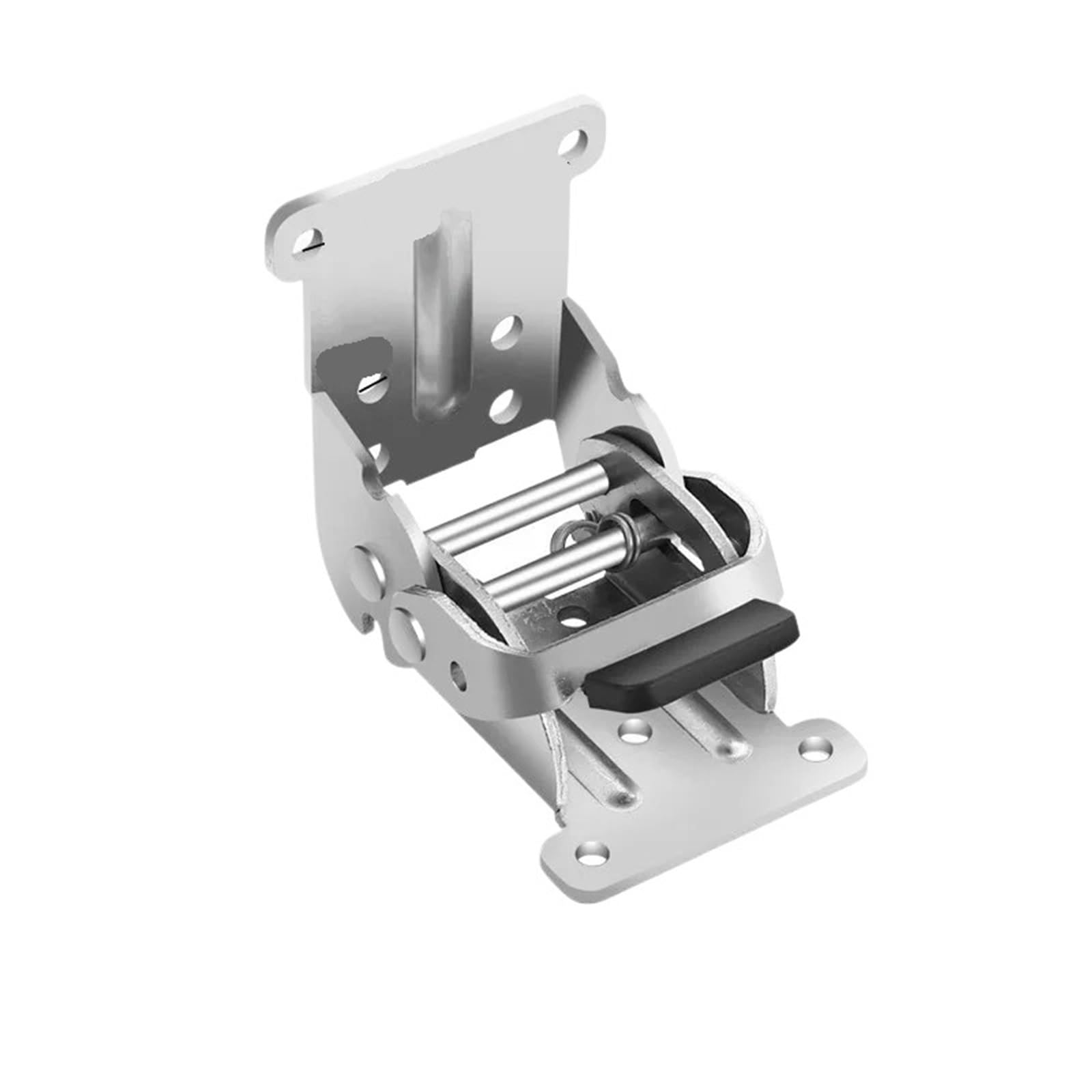 Padgcnor Silver Folding Hinge Self Locking Folding Hinge Desktop Table Legs Tea Furniture Right Angle Connector 180 Degree 90 Self-Locking(Silver)