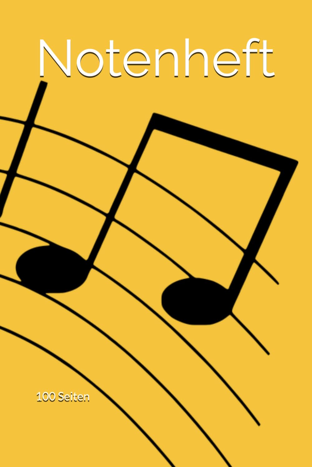 Cahier de musique 100 pages avec portées pour partitions de piano et guitare