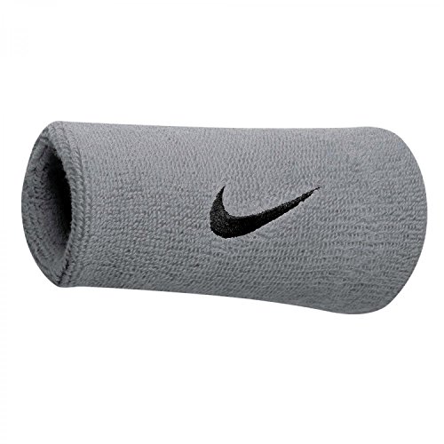 Munhequeira Grande Swoosh Doublewide Wristband (Par) Nike Silver/Black