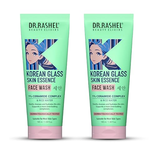 Image of K DERMA Korean Face wash with 1% ceramide and rice water for Glass skin(100ml) Pack of 2