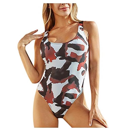 NIxueLILI Women Swimsuit One Piece Bikini, Sexy Camouflage Print Bathing Suits Sling Rompers Triangle Thong Halter Bikini Teen Girls Swimwear Beachwear Summer Swim Suits