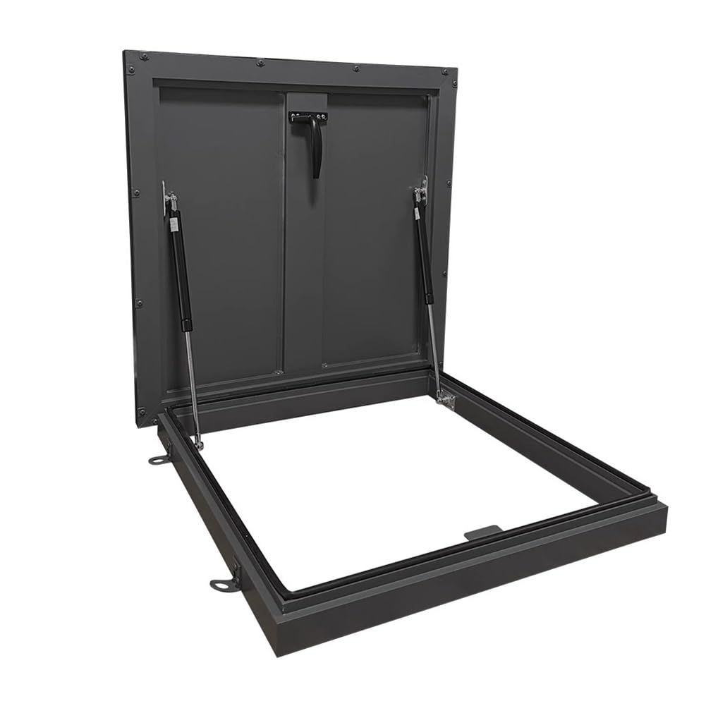 Tamaño multi gris de acero galvanizado la emergencia puerta seguridad portilla del tejado(50x70cm)