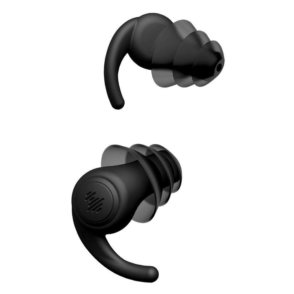 Ohrstöpsel, mehrstufiges Design professioneller stummer Ohrstöpsel reduziert Lärm effektiv um 60%(Black)