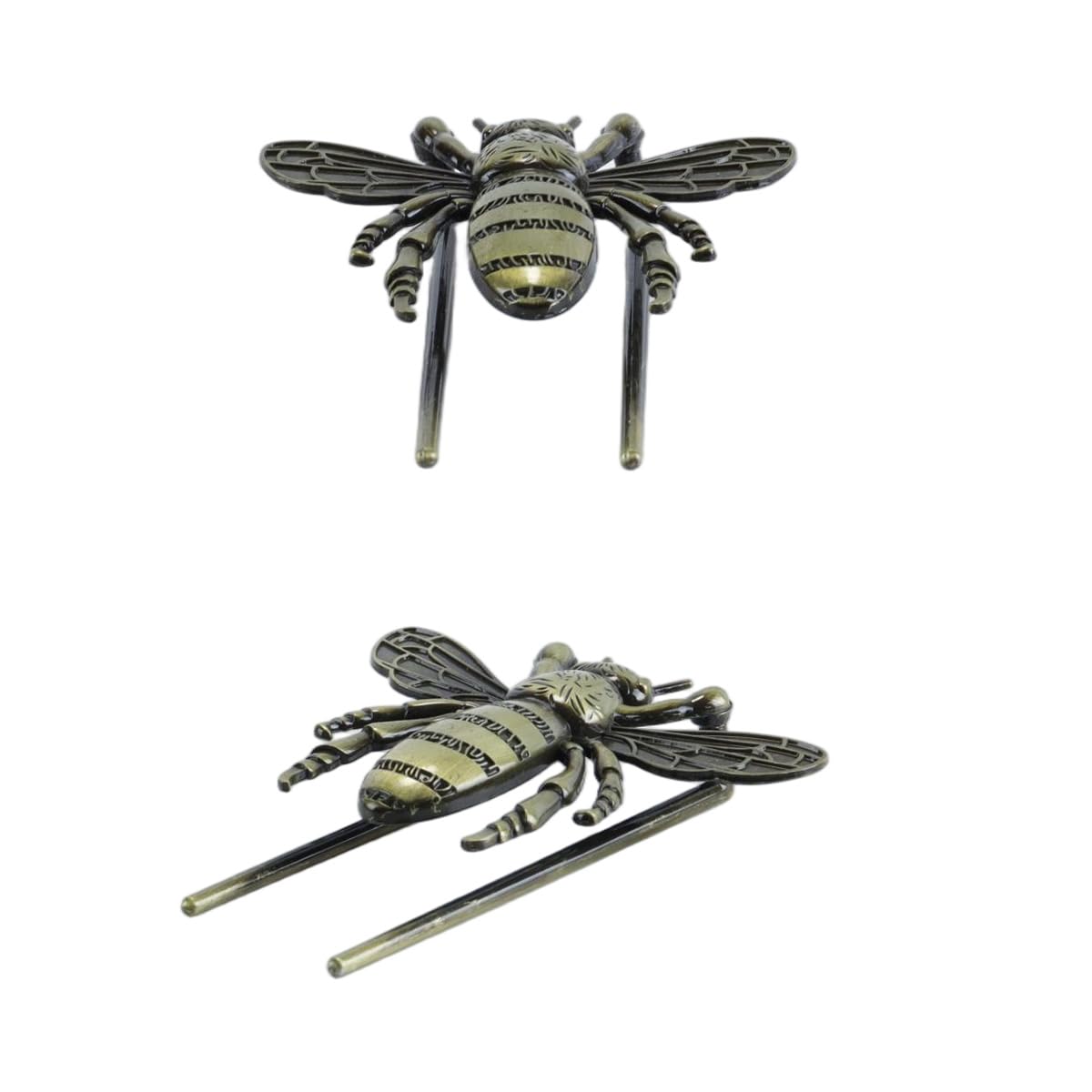 Carpeta de escritura con clip de abeja de metal vintage para diario manos libres