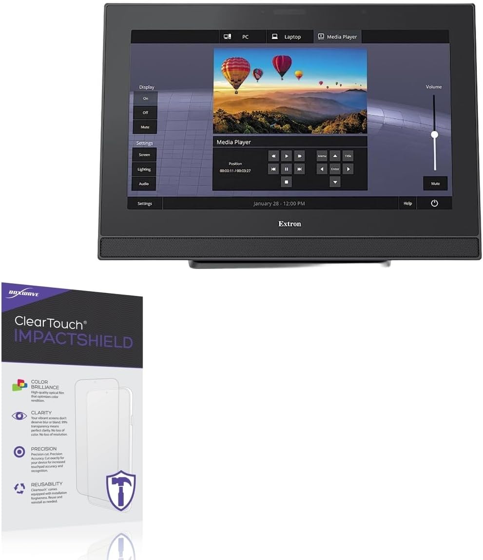 BoxWave Screen Protector Compatible with Extron TLP Pro 1525TG (15 in) - ClearTouch ImpactShield (2-Pack), Impenetrable Screen Protector Flexible Film