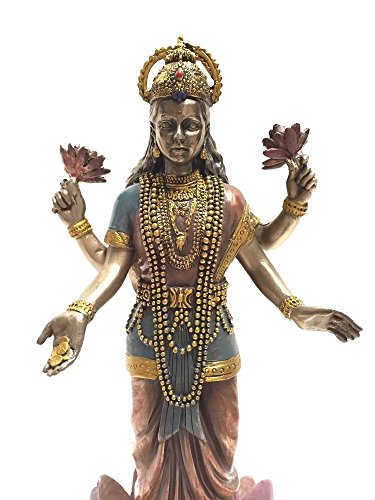 Estatua Lakshmi Diosa Hindu en Loto miniatura 4