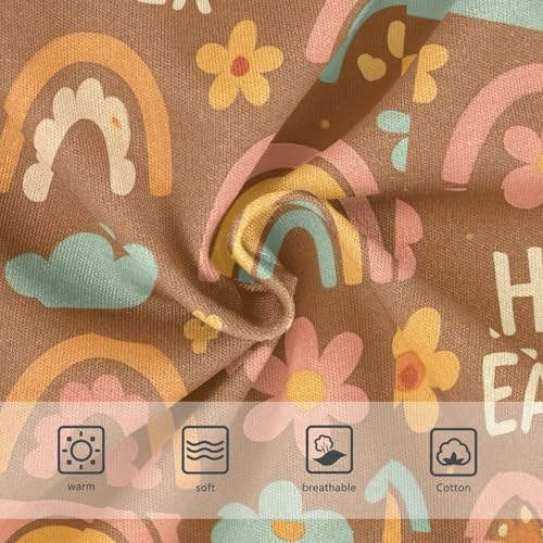 Joisal Cute Rainbow Flowers Brown Girls Underwear Toddlers 2t Cotton Panties Little Girl Stylish Underpants Briefs3