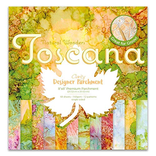 Clarity Designer Parchemin Toscana 20,3 x 20,3 cm matériel scrapbooking carré