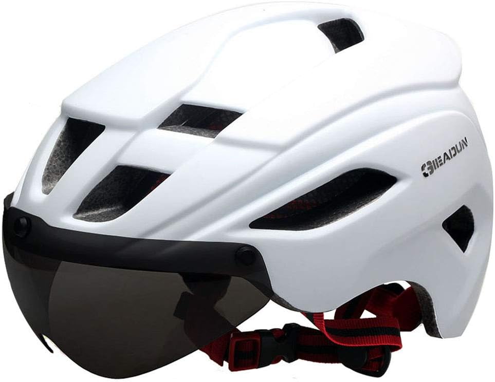 Bike Helmet, Cycle Helmet, Adult Bike Helmet Specialized for Mens Womens Safety Protection，Adjustable Size 22-24 (White)
