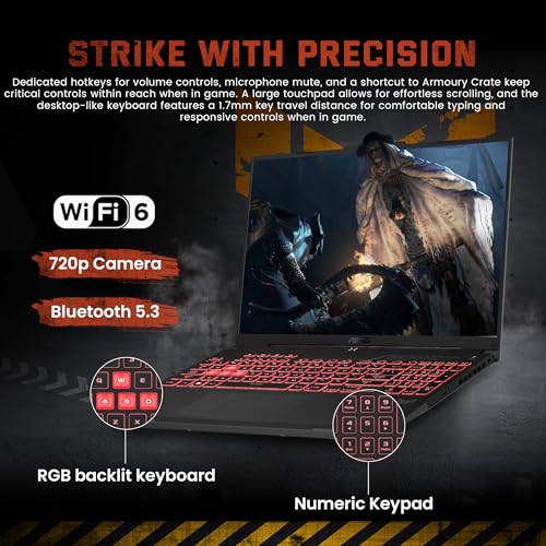 Image of ASUS TUF A16 16 inch WUXGA 144Hz Gaming Laptop, AMD Ryzen 7 7445HS, NVIDIA GeForce RTX 4050 6GB GDDR6, 16GB DDR5, 2TB Storage (1TB SSD+1TB Docking Station), RGB Backlit Keyboard, Wi-Fi 6, Win 11, Gray