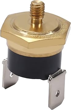 Fielect KSD301 Thermostat Temperature Control Switch,Adjust Snap Disc Temperature Switch 85C Copper M4 Normally Closed 1 Pcs