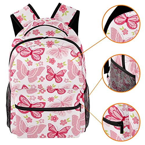 Sac à dos ordinateur portable grande capacité à fleurs pour étudiante