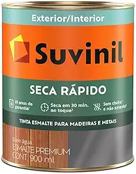 Tinta Suvinil para madeiras e metais esmalte brilhante seca rapido 0,9L - Branco - 53703721