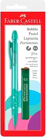 Faber-Castell, Lapiseira Bubble Pastel 0.5mm, Verde Água, com Grafite