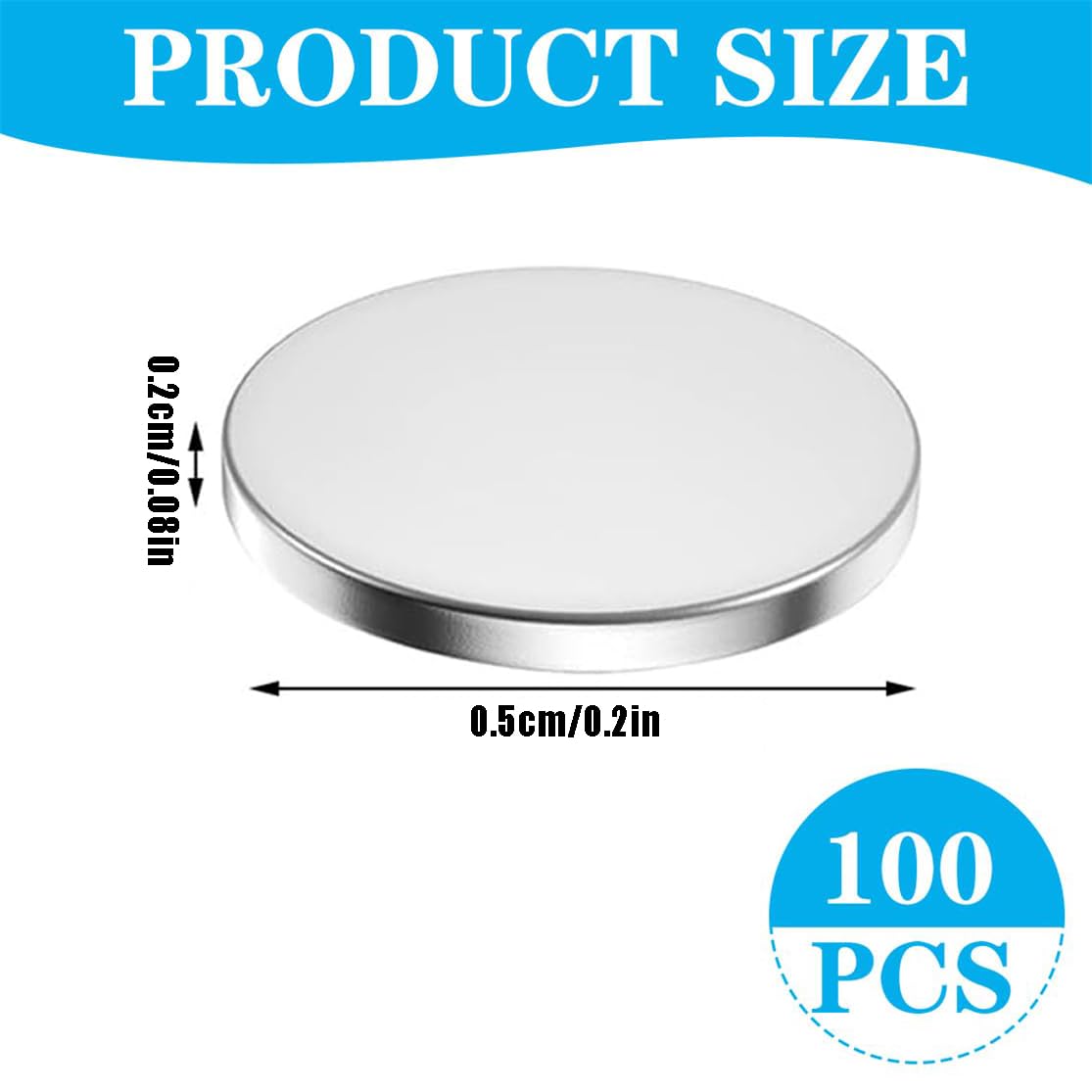 Mini Imanes Potentes,100 PCS 5x2 mm Pequeños Iman Neodimio Redondos Imanes Fuertes para Refrigerador Ciencia Manualidades Pizarra Magnética Artesanías