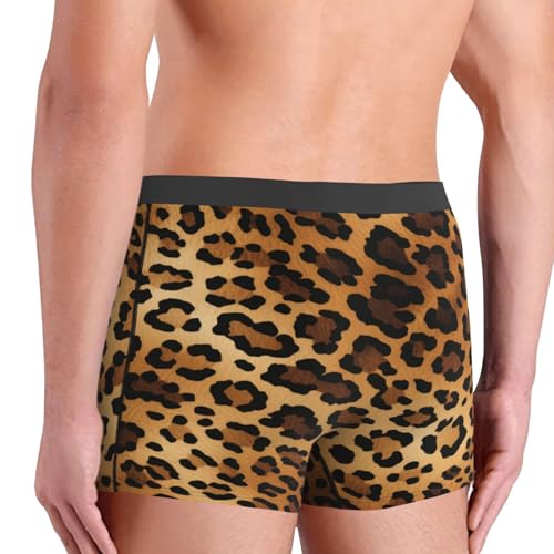 Men's Boxer Briefs Leopaard Prints Skin Pattern Underwear For Men Soft Elastic Boxer Shorts For Boys Adult4