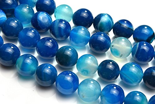 Amazon | 【 福縁閣 】縞瑪瑙 カイヤナイトカラー 10mm 1連（約38cm