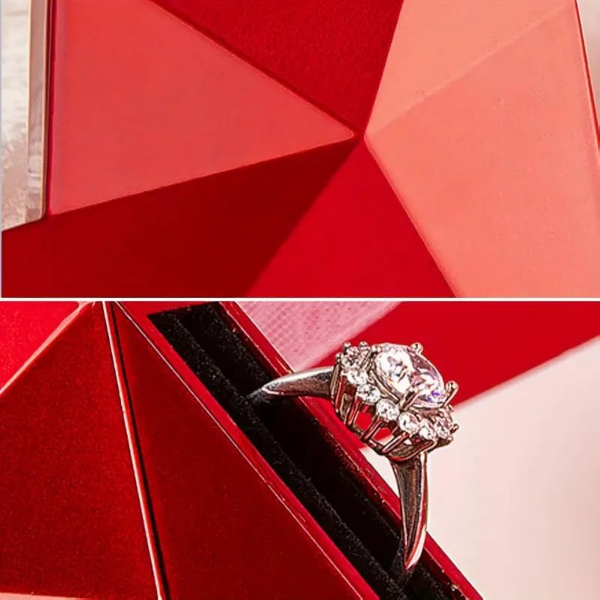 Heart Shaped Ring Box, Elegant Gift for Engagement