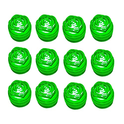 Image of Bright LED Battery Operated Flameless Tea Light, Submersible Tea Candle Waterproof Decorations Underwater Vase Light for Party & Wedding, Pack of 12 (Rose Green)