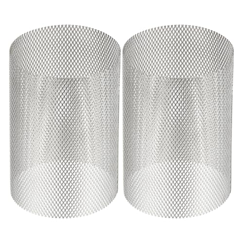 Image of PATIKIL 2 Pcs 55mm OD Strainer Mesh, 80mm H Screen Y Shaped Strainer Filter Valve Mesh Screen 304 Stainless Steel Strainer Mesh for Debris Pump Water Oil Separation
