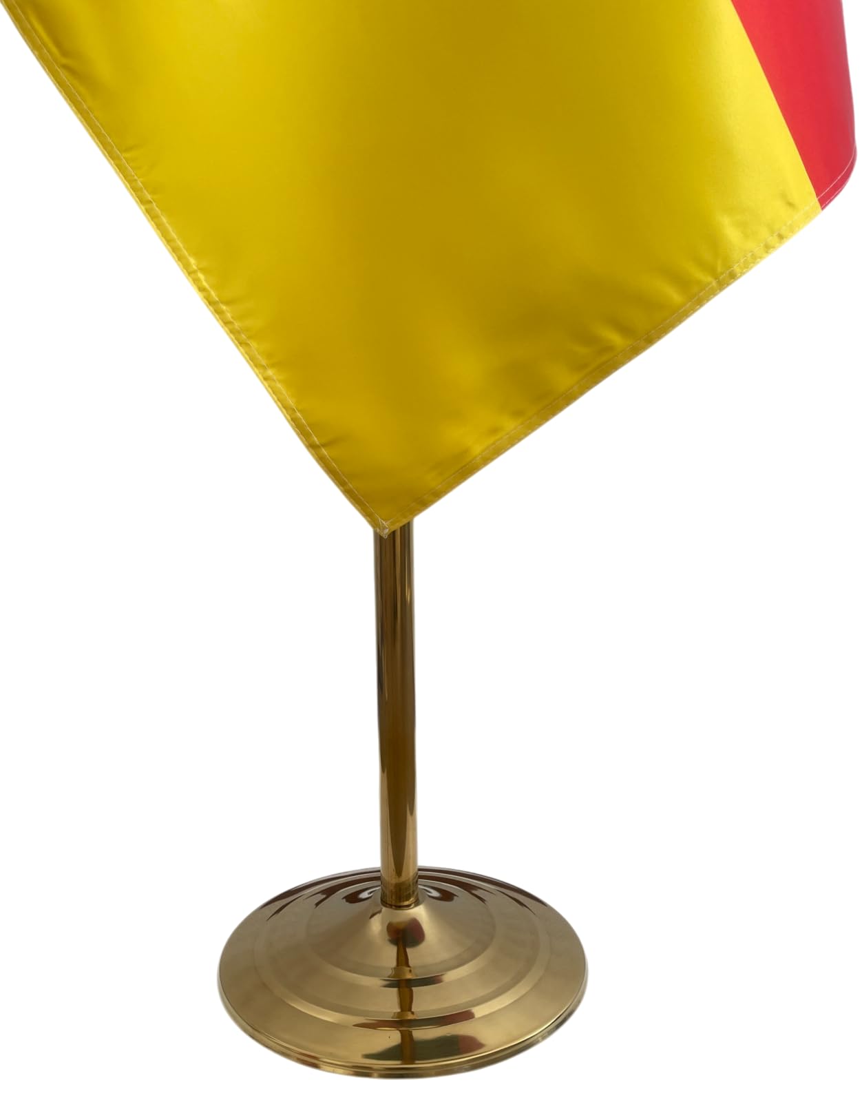 Deutschlandflagge mit Stab und Fuß - Bürofahne - Standfahne 1,3kg - Satin Flagge - Code CN6-DE