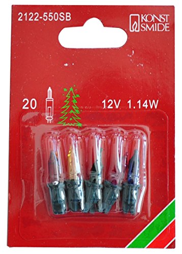 Konstsmide Ersatzbirne, 5er-Blister, bunt, 12V, 1.14W,...