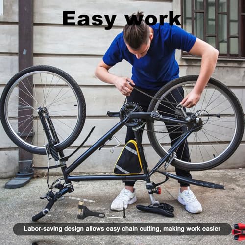 Image of Motorcycle Chain Breaker with a Rack, Bicycle Chainbreaker Tool Chain Link Splitter Tool Chain Cutter Remover Compatible with Pit Bike ATV Kart Small Motorcycle 420 428 520 525 528 530