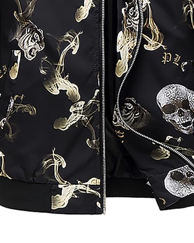 Image of HENGAO Men's Stylish Floral Bomber Jacket